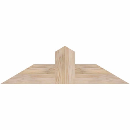 Ekena Millwork Portland Smooth Timber Gable Bracket, Douglas Fir, 36"W x 10"H x 1 1/2"D x 5 1/2"F, 7/12 Pitch GBW036X10X0206POR00SDF